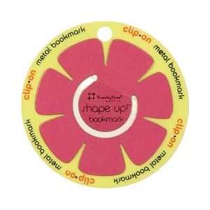  Shape Up Clip On Metal Bookmark Pink Flower Office 