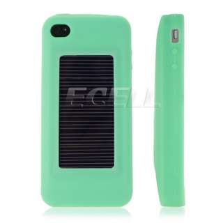 GREEN 1400MAH SILICONE CASE SOLAR BATTERY CHARGING STATION FOR APPLE 
