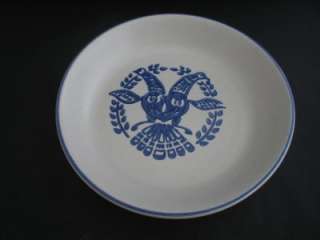 Pfaltzgraff Yorktowne Pie Pan Plate Bird Blue USA NICE  