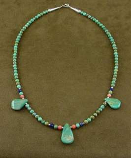   kingman turquoise lapis and pink coral measurements necklace measures