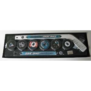  San Jose Sharks Mini Hockey Stick Foam Puck Play Set 