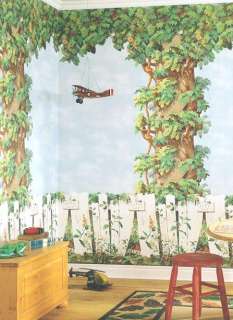 TREE TOP ROOM TRUNK Wallpaper Border Mural  