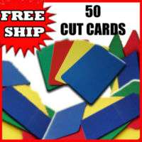 50 Poker Size Plastic Cut Cards Fit Kem & Copag Wide  