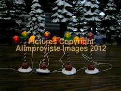 Dept 56 North Pole GUMDROP STREET LAMPS 52871 NeW MINT  