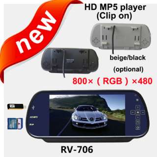 HD 800×480pixesl 7 LCD Color Car Rear View Reverse Mirror Monitor 
