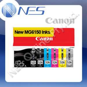 Canon Genuine PGI 525/CLI 526 6x INK for MG6150 MG8150  