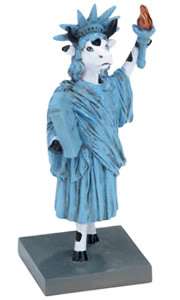 New COW PARADE Mini Figurine LADY LIBERTY HEIFER Statue NEW YORK 