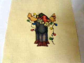 Quilt Block Christmas Moose 6.5x6.5 Quilting Bin A2 New  