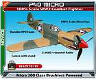 new parkflyer rc p40 micro ww2 combat fighter airplane $ 159 99 
