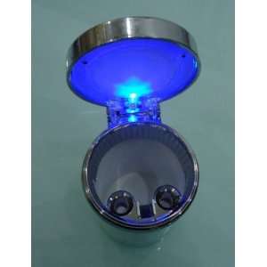  Ashtray with Flip Lid Blue LED Light Patio, Lawn & Garden