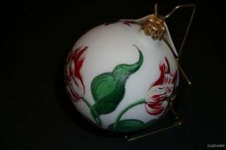 MIA AFTER JACOB MARREL TULIPS GLASS HAND PAINTED ORNAMENT  