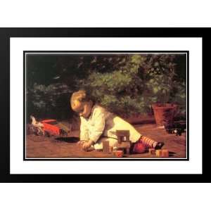   Thomas 40x28 Framed and Double Matted Baby at Play