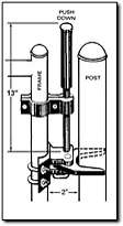   Auto Latching POOL Gate Latch fits 1 3/8 Gate x 1 3/8 Posts  