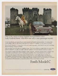 1968 Ford Model C Cortina Lady Godiva Horse Castle Ad  