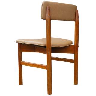 Wood Frame Jens Risom Style Side Chairs Restored  