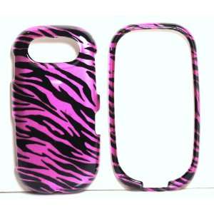   Pink with Black Zebra Stripe Pantech Ease 2020 Snap on Cell Phone Case