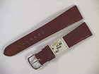 20mm Burgundy Smooth Calf Leather Watch Band Rolex  