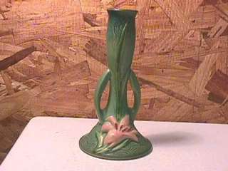 Roseville Pottery Green Zepher Lily 201 7 Bud Vase #1  