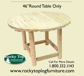 46 Indoor Round Table,Cedar Rustic Log Dining  