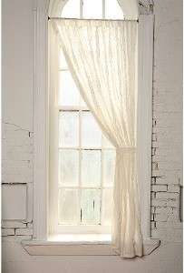 Ivory White Tuxedo Ruffle Window Curtain Shabby Chic 84x52 Urban 