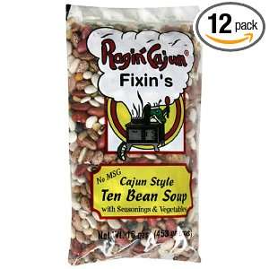 Ragin Cajun Fixins Ten Bean Soup with Seasoning and Vegetables, 16 