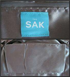 THE SAK Silver Pewter Metallic leather crossbody bag nw  
