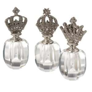  Set of 3 Vintage French Crown Perfume Bottle Home Table 