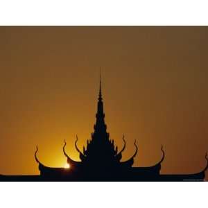  Sunset, Roof of the National Museum, Phnom Penh, Cambodia 