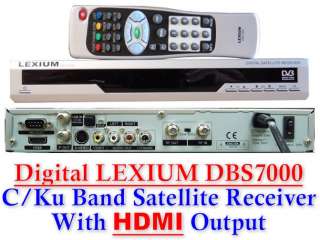 LEXIUM DBS7000 Digital Satellite Receiver w HDMI Output  