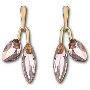  Swarovski Lotus Pierced Earrings Jewelry