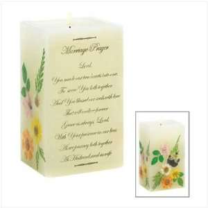    Marriage Poem Prayer Wax Candle Pillar Wedding Gift