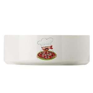  Chef and Pizza Food Large Pet Bowl by  Pet 