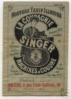 SINGER SEWING MACHINE 1910 ILLUSTRATED PRICE BROCHURE  