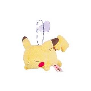 Pokemon Mini Ball Chain Plush Doll Toy   47433   Sleeping Pikachu with 