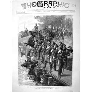    1895 German Army Manoeuvres Crossing Pontoon Bridge