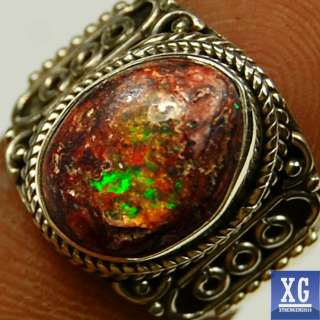 SR31602 MEXICAN FIRE OPAL 925 STERLING SILVER RING JEWELRY s.5.5 