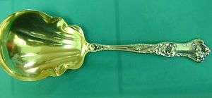 Wallace Peony Sterling Silver 9 Berry Casserole Serving Spoon 