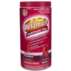 Metamucil Sugar Free Fiber Powder, Berry Burst, 114 Doses (Quantity of 