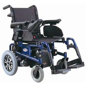  Folding Power Chair, Blue with White Glove Service Health 