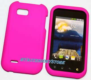   LG myTouch Q Slide Hot Pink Rubberized (Matte) Hard Phone Case Cover