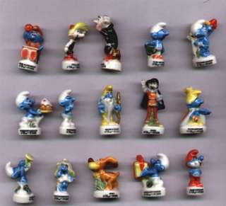 SMURFS OLDEST French SET 15 PORCELAIN Figures ULTRARARE  