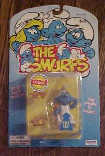 Peyo 1996 Irwin Toy The Smurfs Poseable Handy Smurf MOC Unopened 