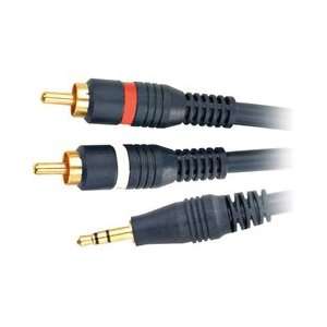   6ft. Python® 3.5mm Male to 2 RCA Male Audio Cable   Blue Electronics