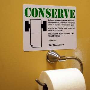  Prank Sign   Conserve Toilet Paper Toys & Games