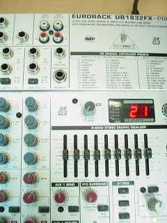 Behringer EuroRack UB1832FX PRO Audio Mixer Mixers Excellent Working 