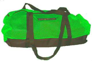 20 x 10 Mesh Gym Bag / Lime Green with Dynasty Bottom and Straps