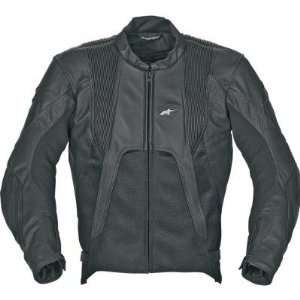 Alpinestars Alloy Leather Jacket , Size 52, Color Black 