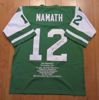 Hand Signed Limited Edition (12) M&N Authentic NY Jets Jersey.