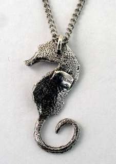 Sterling Silver Seahorse Necklace, Scuba Diving Jewelry  