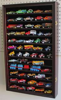   Matchbox Car Display Case Cabinet Wall Rack, Kid Safe Door, UV  